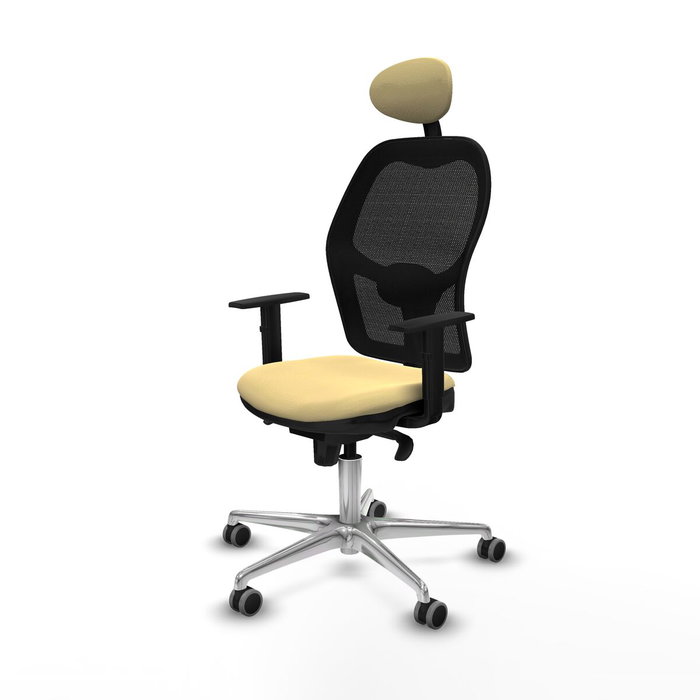 Piqueras y Crespo Chaise de Bureau avec Appui-tête Jorquera 1D086G1 Crème Piqueras y Crespo Chaise de Bureau avec Appui-tête Jorquera 1D086G1 Crème