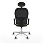 Piqueras y Crespo Chaise de Bureau avec Appui-tête Jorquera 1D086G1 Crème