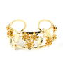 Shabama Bracelet LUXOR Or Brillant Doré Femme Largeur 2,5 cm
