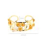 Shabama Bracelet LUXOR Or Brillant Doré Femme Largeur 2,5 cm