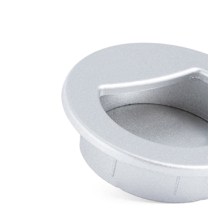 HERRAJES ALK Tirador de porte encastré ZMK Mariet Ø35 mm D45 mm, finition gris RAL 9006 HERRAJES ALK Tirador de porte encastré ZMK Mariet Ø35 mm D45 mm, finition gris RAL 9006