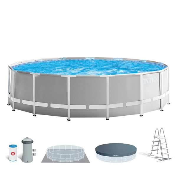 Intex Piscine Prism Frame rectangulaire 457 x 122 cm avec pompe filtre et échelle Intex Piscine Prism Frame rectangulaire 457 x 122 cm avec pompe filtre et échelle