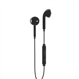 Elbe AU-N15-MIC Écouteurs intra-auriculaires avec microphone et contrôle intégré pour smartphone, noir