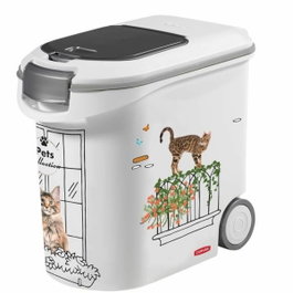 Curver Conteneur à croquettes 35L/12kg Blanc pour Chat