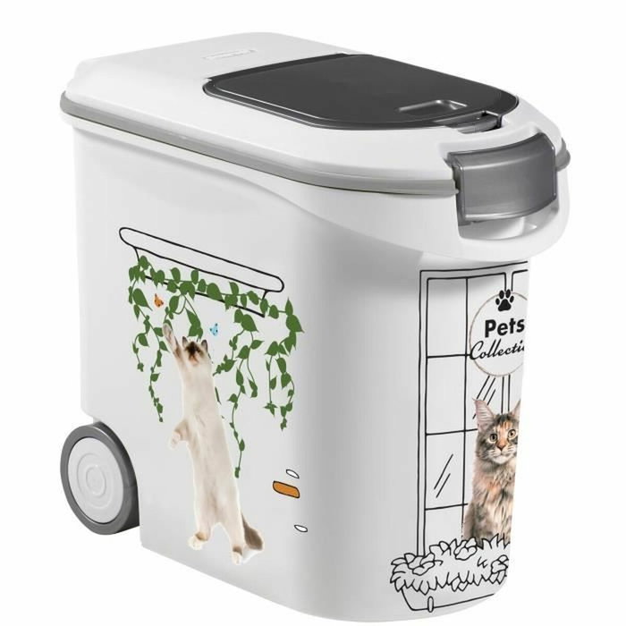 Curver Conteneur à croquettes 35L/12kg Blanc pour Chat Curver Conteneur à croquettes 35L/12kg Blanc pour Chat
