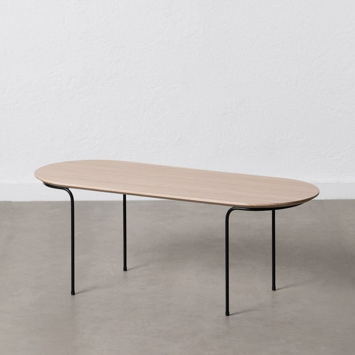 BigBuy Home Table Basse NUDE Noir Naturel 100 x 40 x 38 cm BigBuy Home Table Basse NUDE Noir Naturel 100 x 40 x 38 cm
