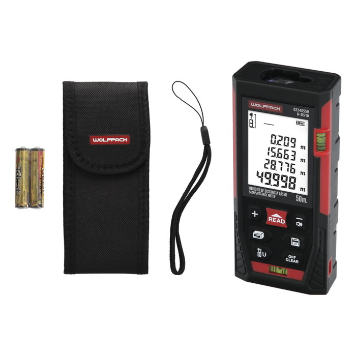 WOLFPACK LINEA PROFESIONAL Télémètre Laser 50m 10 Fonctions WOLFPACK LINEA PROFESIONAL Télémètre Laser 50m 10 Fonctions
