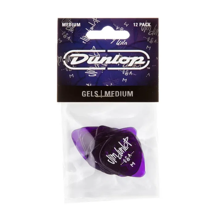 Dunlop Gels Purple Medium - Pack de 12 médiators Dunlop Gels Purple Medium - Pack de 12 médiators