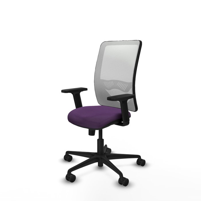 PIQUERAS Y CRESPO Chaise Zulema Synchro, Pourpre/Blanc, Accoudoirs 2D