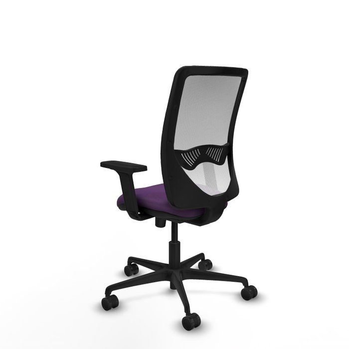 PIQUERAS Y CRESPO Chaise Zulema Synchro, Pourpre/Blanc, Accoudoirs 2D