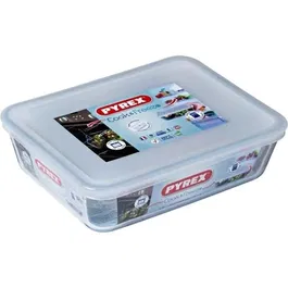 Pyrex 1451005 Boîte de Conservation Rectangulaire en Verre Borosilicate avec Couvercle, 22 cm x 17 cm, pour Four, Micro-Ondes, Congélation
