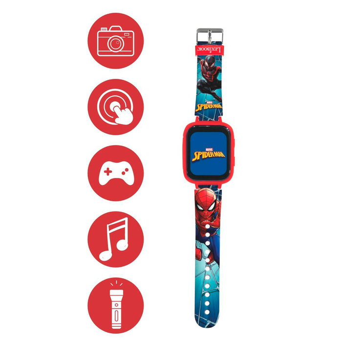 Lexibook - Montre connectée Bluetooth Spider-Man avec caméra 720p, écran tactile HD, MP3, jeux et carte 8 Go, licence Marvel, pour enfants 5 ans et plus Lexibook - Montre connectée Bluetooth Spider-Man avec caméra 720p, écran tactile HD, MP3, jeux et carte 8 Go, licence Marvel, pour enfants 5 ans et plus