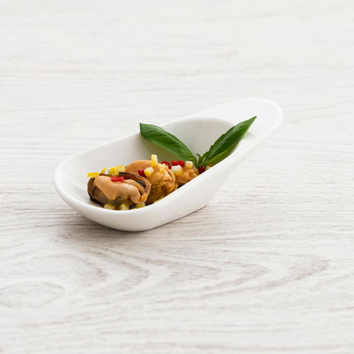 Plateau apéritif Quid Select Blanc Céramique 10,5 cm (6 Unités) (Pack 6x)