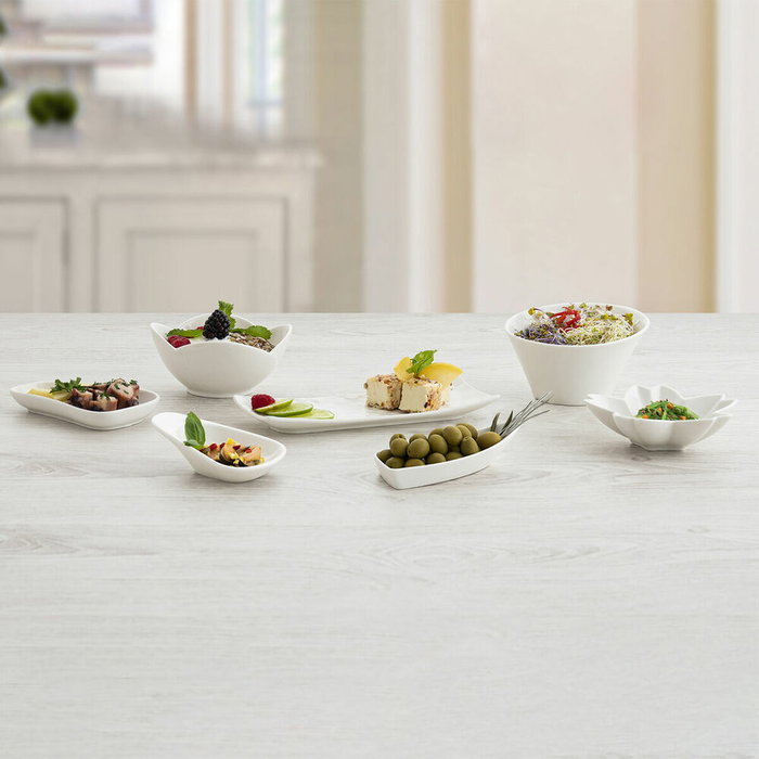 Quid Bol en Porcelaine Blanc Select 10,5 cm (Lot de 6) - Compatible Micro-ondes et Lave-vaisselle