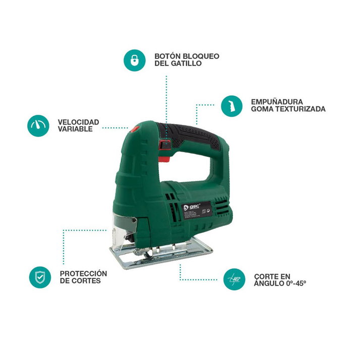 GSC Evolution Scie caladora eléctrica 500W 3000 rpm