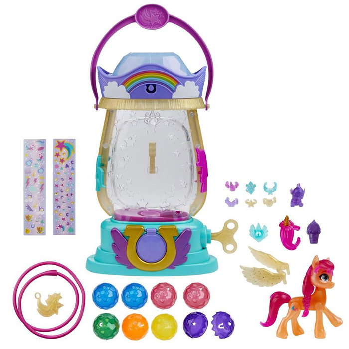 Hasbro My Little Pony Farol Magique F3329 - Sunny et son farol, avec boîte surprise, multilingue (anglais, français, allemand, italien, portugais, espagnol)