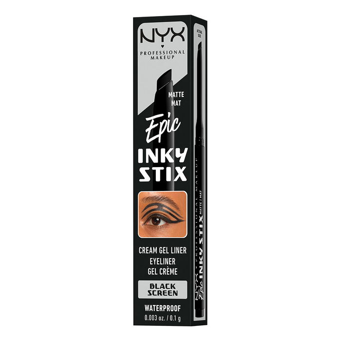 Nyx Professional Makeup Epic Inky Stix - Eyeliner Crème Gel Waterproof 24H, Noir, Précision Haute Pigmentation, Fino y Marcado, 0.1 g Nyx Professional Makeup Epic Inky Stix - Eyeliner Crème Gel Waterproof 24H, Noir, Précision Haute Pigmentation, Fino y Marcado, 0.1 g