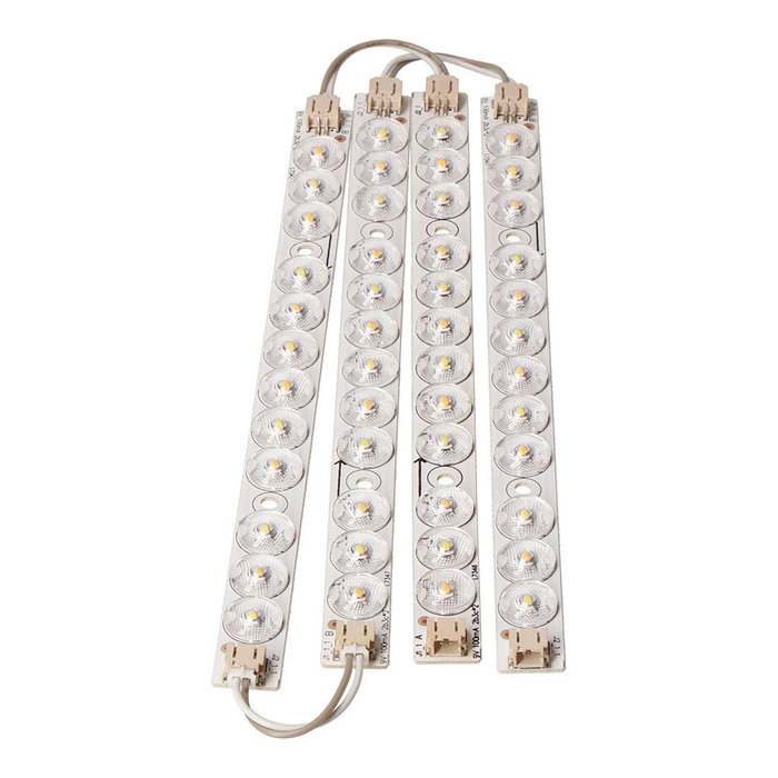 Edm Jeu de quatre bandes LED de remplacement pour applique carrée 18W 3CCT 32578 Edm Jeu de quatre bandes LED de remplacement pour applique carrée 18W 3CCT 32578