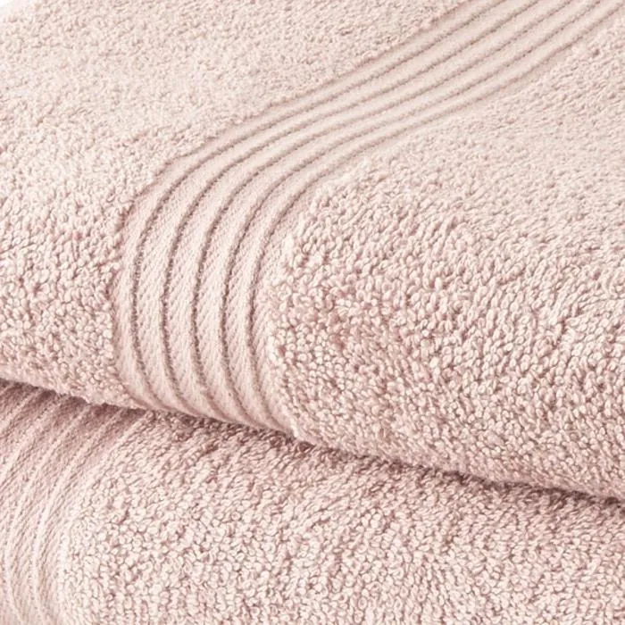 TODAY Drap de bain + serviette de bain en coton 100% - Rose des sables - 70x130 cm + 50x100 cm - Ensemble 2 pièces
