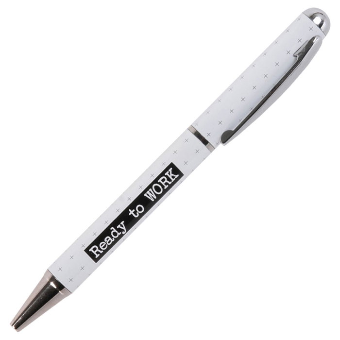 Dites-le avec des Mots Stylo à bille Happy Work, Encre Noire, Assorti