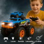Crazon Monster Truck télécommandé 2 en 1 transformable en lanceur bleu