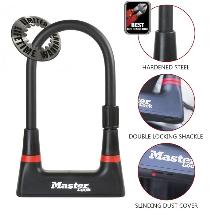 Master Lock 8279EURDPRO Antivol Vélo en U Master Lock 8279EURDPRO Antivol Vélo en U