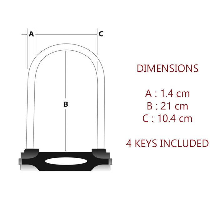 Master Lock 8279EURDPRO Antivol Vélo en U Master Lock 8279EURDPRO Antivol Vélo en U