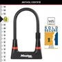Master Lock 8279EURDPRO - Antivélo U en acier cémenté avec clé, anse 14 mm, 21 x 10.4 cm - Certifié, haute sécurité contre le forçage et la coupe