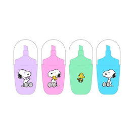 Safta Set de 4 Marqueurs Fluorescents Snoopy