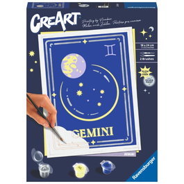 Ravensburger CreArt Kit de peinture par numéros Zodiac Gémeaux