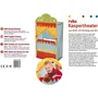 ROBA - Théâtre de marionnettes en bois massif univers cirque, rideaux et horloge décorative, pour enfants à partir de 3 ans - Dimensions 66 x 39 x 120 cm