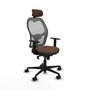 Piqueras y Crespo Chaise de Bureau Jorquera 1D036N2 Gris et Brun foncé