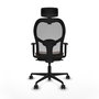 Piqueras y Crespo Chaise de Bureau Jorquera 1D036N2 Gris et Brun foncé