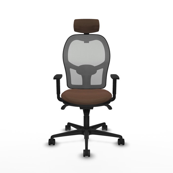 Piqueras y Crespo Chaise de Bureau Jorquera 1D036N2 Gris et Brun foncé Piqueras y Crespo Chaise de Bureau Jorquera 1D036N2 Gris et Brun foncé