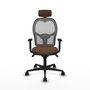 Piqueras y Crespo Chaise de Bureau Jorquera 1D036N2 Gris et Brun foncé