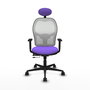 Piqueras y Crespo Chaise de Bureau Jorquera avec Appui-tête, Lila et Blanc