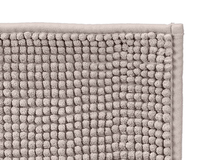 Berilo - Tapis de bain gris 40x60 cm en polyester recyclé (Set de 12)