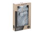 GIFTDECOR Bouillotte 1,8 L avec housse peluche Bleu-Gris