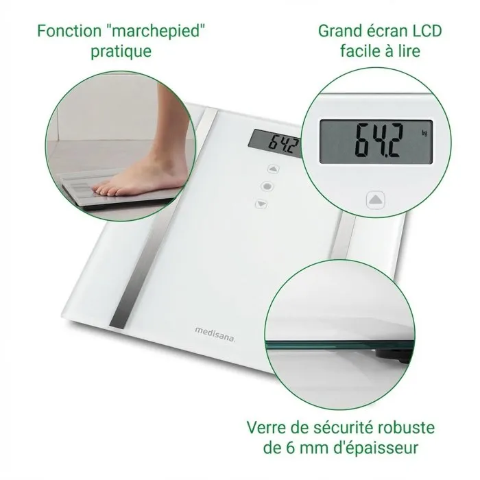 Medisana BS 483 Pèse-personne Impédancemètre Analyse Corporelle 180 kg Max