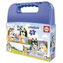 Educa Puzzle Bluey - Double Puzzle 48 Pièces Chacun avec Mallette de Transport - Âge Recommandé 4 à 6 Ans - Langue Espagnol/Anglais