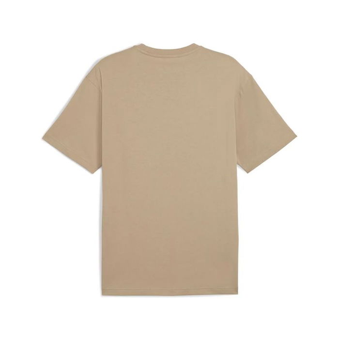 T-shirt à manches courtes homme Puma Maximal Metallic Relaxed Marron Clair 15-16 Ans