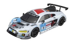 Unice Voiture Audi R8 avec fumée artificielle, lumières et sons, échelle 1:14 - Jouet radiocommandé pour enfants à partir de 6 ans