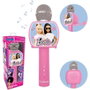 LEXIBOOK Microphone Karaoke Barbie avec Bluetooth, 3 Effets de Voix, Haut-parleur, Support Téléphone et Contrôles Intégrés - À Partir de 3 Ans