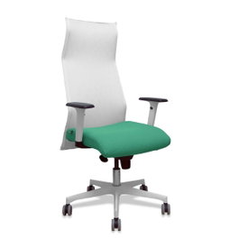 Piqueras y Crespo Chaise de Bureau Albacete Blanc et Vert Émeraude