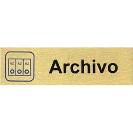 DUVER Plaque en aluminium Or ARCHIVO 150x45 mm
