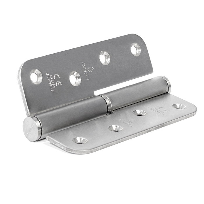 BYP - Pernio à pliants ronds en acier inoxydable - Dimensions 120 x 86 x 3 mm - Pour main gauche - HERRAJES ALK