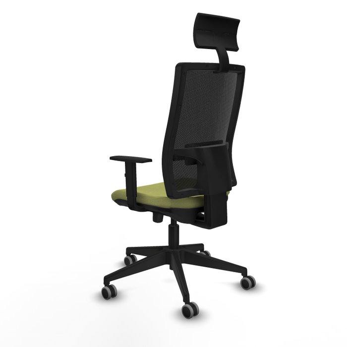 Piqueras y Crespo 1D066G1 Chaise de Bureau avec Appui-tête Vert Olive et Noir Piqueras y Crespo 1D066G1 Chaise de Bureau avec Appui-tête Vert Olive et Noir
