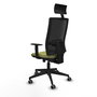 Piqueras y Crespo 1D066G1 Chaise de Bureau avec Appui-tête Vert Olive et Noir