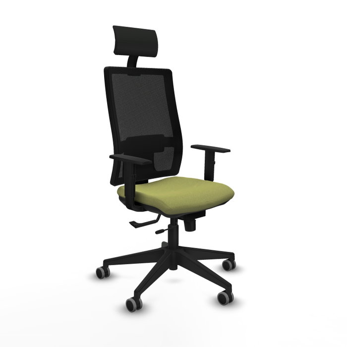 Piqueras y Crespo 1D066G1 Chaise de Bureau avec Appui-tête Vert Olive et Noir Piqueras y Crespo 1D066G1 Chaise de Bureau avec Appui-tête Vert Olive et Noir