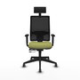 Piqueras y Crespo 1D066G1 Chaise de Bureau avec Appui-tête Vert Olive et Noir